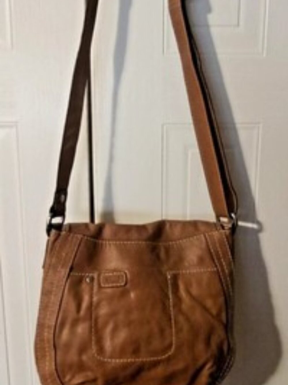 FOSSIL Brown Leather Crossbody Shoulder Purse Vintage
